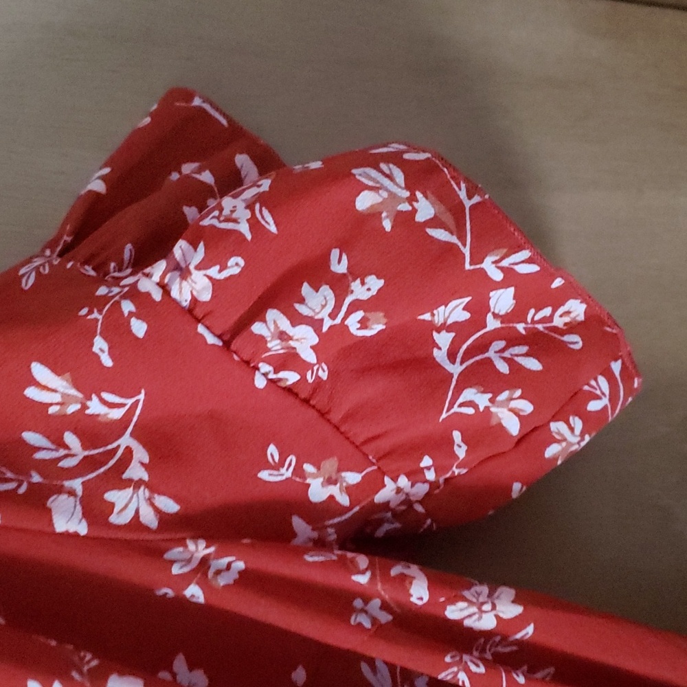 Fun Ruffle Red Summer Dress - Picture 5 of 11